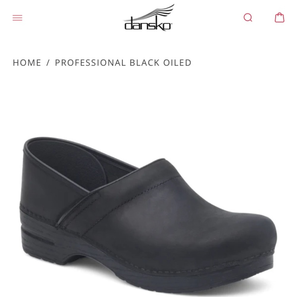 Black Dansko (professional oiled), size 38, very light use